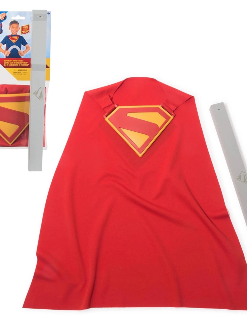 DC Comics Kids SUPERMAN Power Cape Set Cape 25” X 22”. Classic Superman.